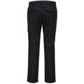 Black - Back - Portwest Mens Stretch Slim Cargo Trousers