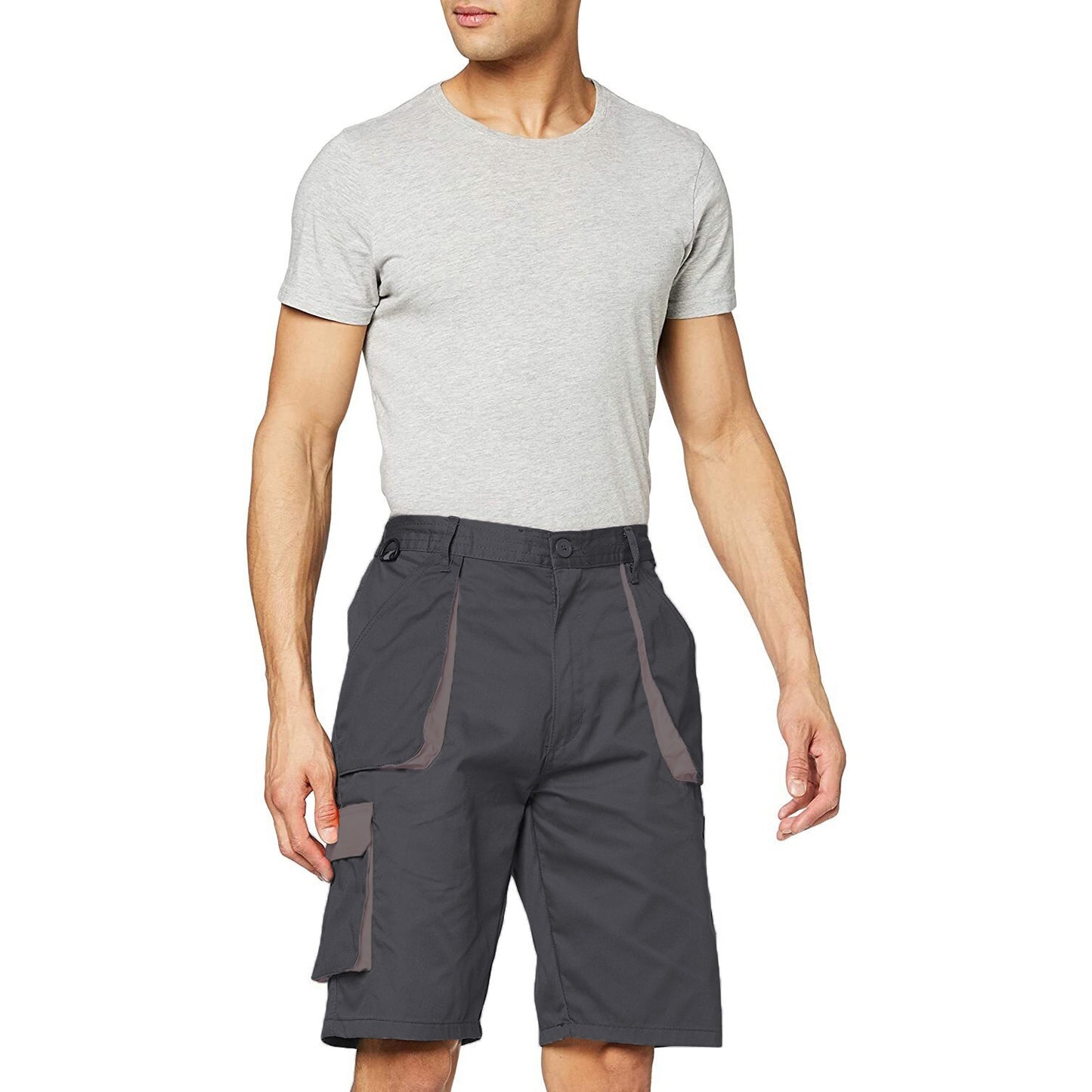 Black - Back - Portwest Mens Texo Contrast Cargo Shorts