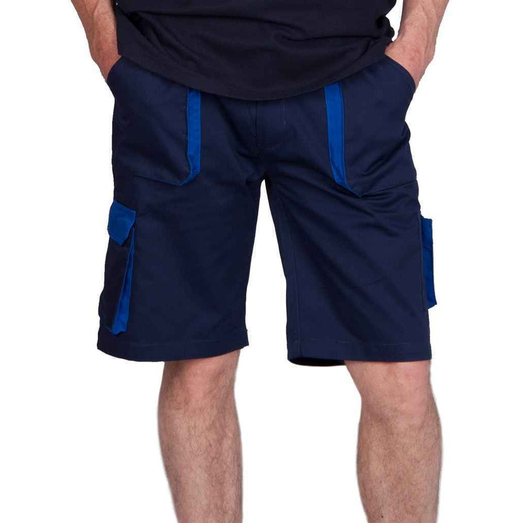 Navy - Back - Portwest Mens Texo Contrast Cargo Shorts