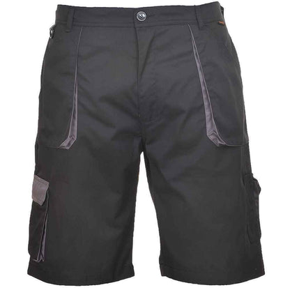 Black - Front - Portwest Mens Texo Contrast Cargo Shorts