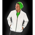 White - Back - Spiro Mens Luxe Reflective Waterproof Jacket