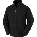 Black - Front - Result Genuine Recycled Mens Fleece Jacket