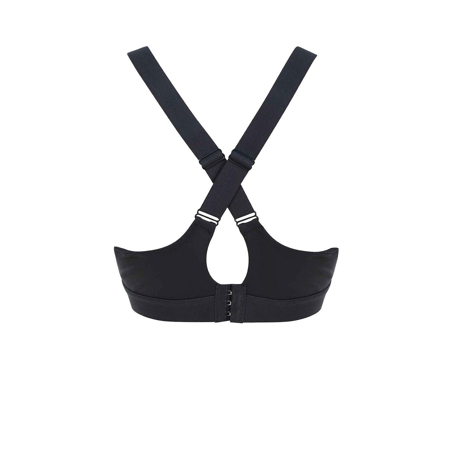 Charcoal - Back - Tombo Womens-Ladies Medium Impact Core Bra