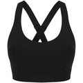 Charcoal - Back - Tombo Womens-Ladies Medium Impact Core Bra