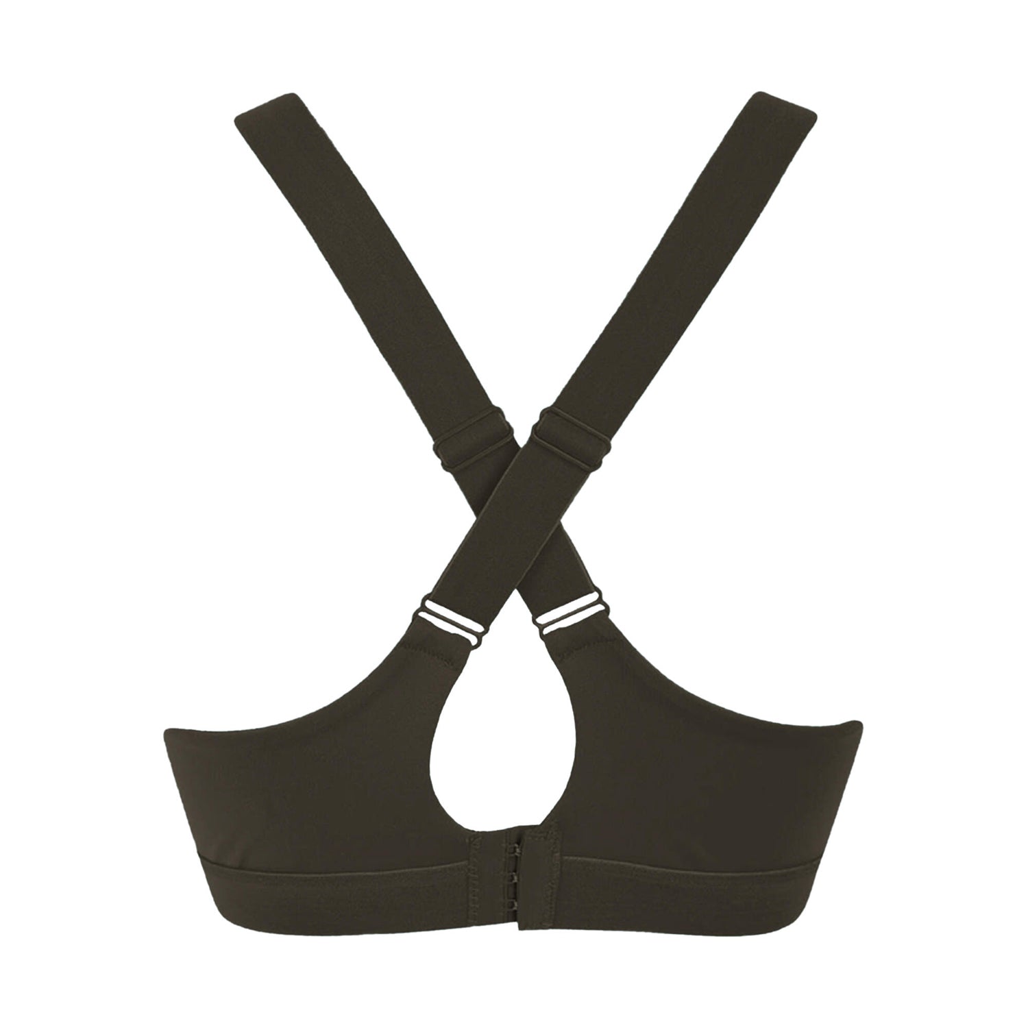 Olive Green - Back - Tombo Womens-Ladies Medium Impact Core Bra