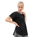 Black - Back - Tombo Womens-Ladies Scoop Neck T-Shirt
