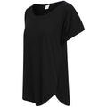 Black - Pack Shot - Tombo Womens-Ladies Scoop Neck T-Shirt