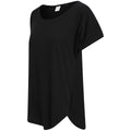 Black - Close up - Tombo Womens-Ladies Scoop Neck T-Shirt