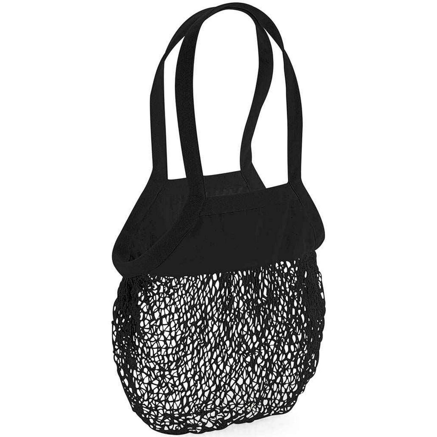 Black - Front - Westford Mill Mesh Tote Bag
