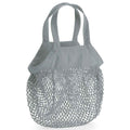 Grey - Front - Westford Mill Mini Mesh Tote Bag