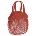 Rusty Orange - Front - Westford Mill Mini Mesh Tote Bag