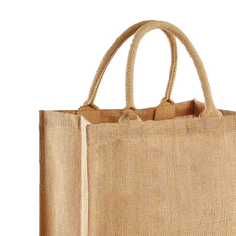 Natural - Back - Westford Mill Midi Jute Tote Bag