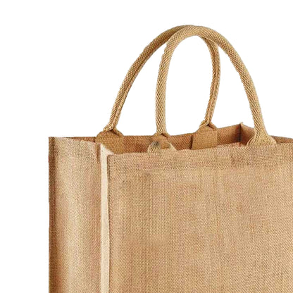 Natural - Back - Westford Mill Midi Jute Tote Bag