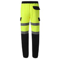 Yellow-Navy - Back - Yoko Mens Hi-Vis Jogging Bottoms