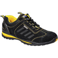 Black-Yellow - Front - Portwest Mens Steelite Lusum S1P HRO Suede Safety Shoes