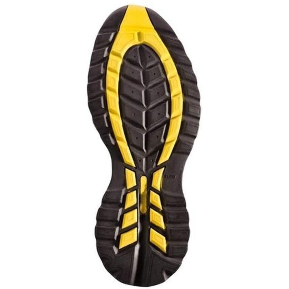 Black-Yellow - Back - Portwest Mens Steelite Lusum S1P HRO Suede Safety Shoes