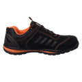 Black-Orange - Back - Portwest Mens Steelite Lusum S1P HRO Suede Safety Shoes