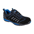 Black-Blue - Front - Portwest Mens Steelite Lusum S1P HRO Suede Safety Shoes