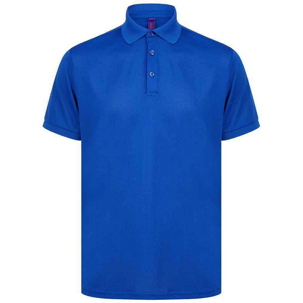 Royal Blue - Front - Henbury Mens Piqu Polo Shirt