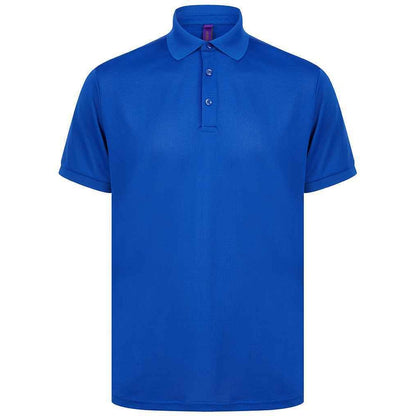 Royal Blue - Front - Henbury Mens Piqu Polo Shirt
