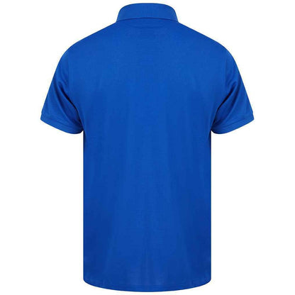 Royal Blue - Back - Henbury Mens Piqu Polo Shirt