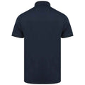 Navy - Back - Henbury Mens Piqu Polo Shirt