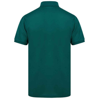 Bottle Green - Back - Henbury Mens Piqu Polo Shirt