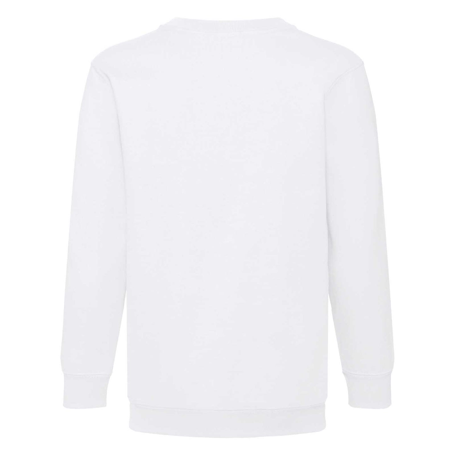White - Back - Fruit of the Loom Mens Classic Plain Drop Shoulder Sweatshirt