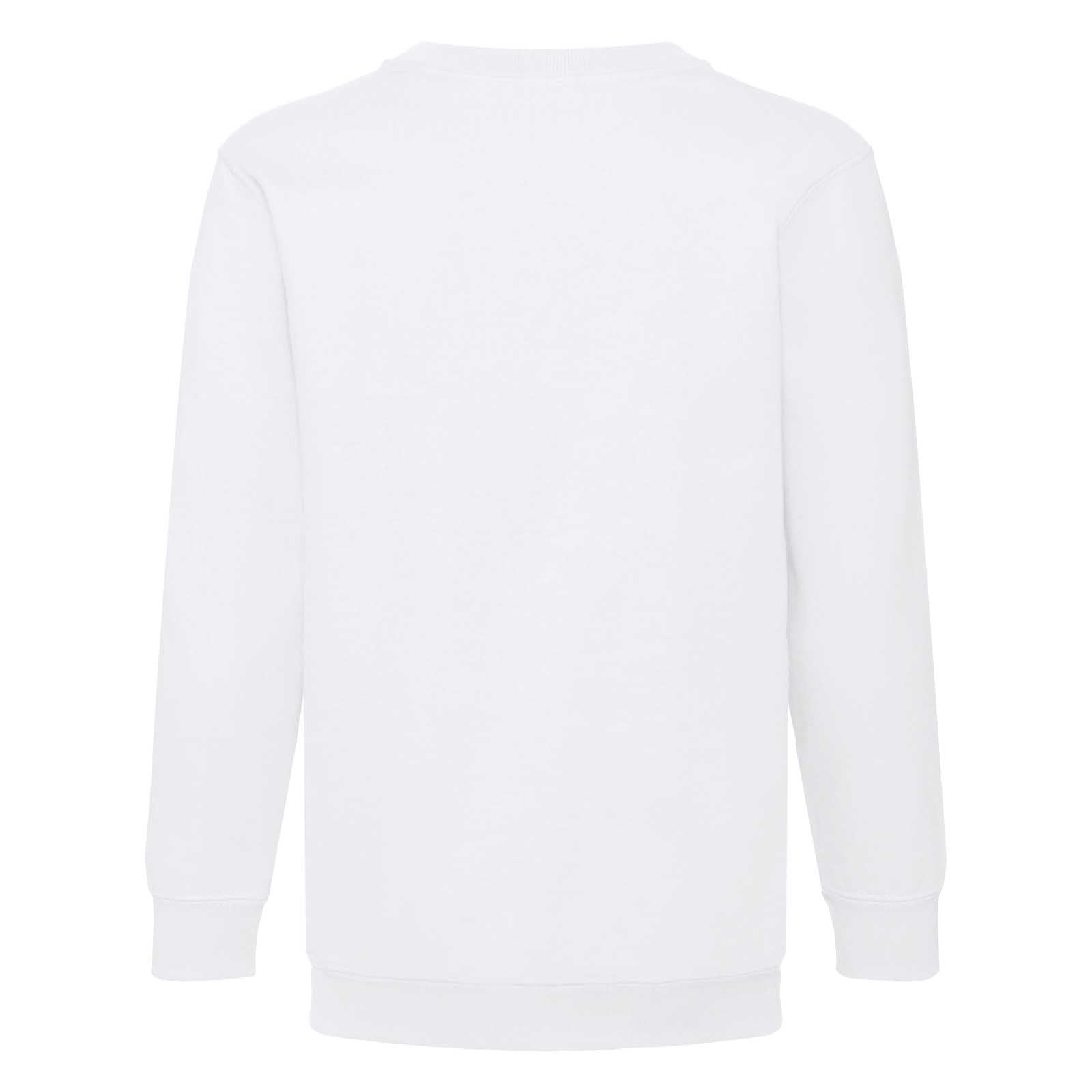 White - Back - Fruit of the Loom Mens Classic Plain Drop Shoulder Sweatshirt
