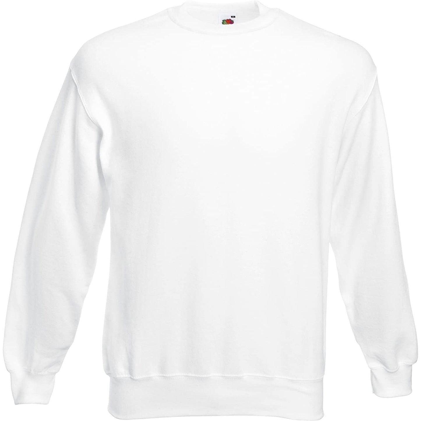 White - Front - Fruit of the Loom Mens Classic Plain Drop Shoulder Sweatshirt