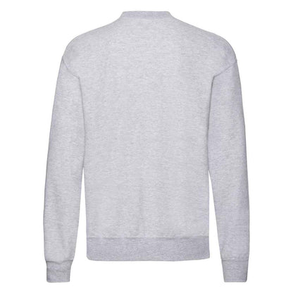 Heather Grey - Back - Fruit of the Loom Mens Classic Heather Drop Shoulder Sweatshirt