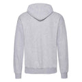 Heather Grey - Back - Fruit of the Loom Mens Classic Heather Hooded Sweatshirt