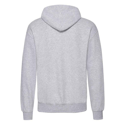 Heather Grey - Back - Fruit of the Loom Mens Classic Heather Hooded Sweatshirt