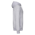 Heather Grey - Side - Fruit of the Loom Mens Classic Heather Hooded Sweatshirt