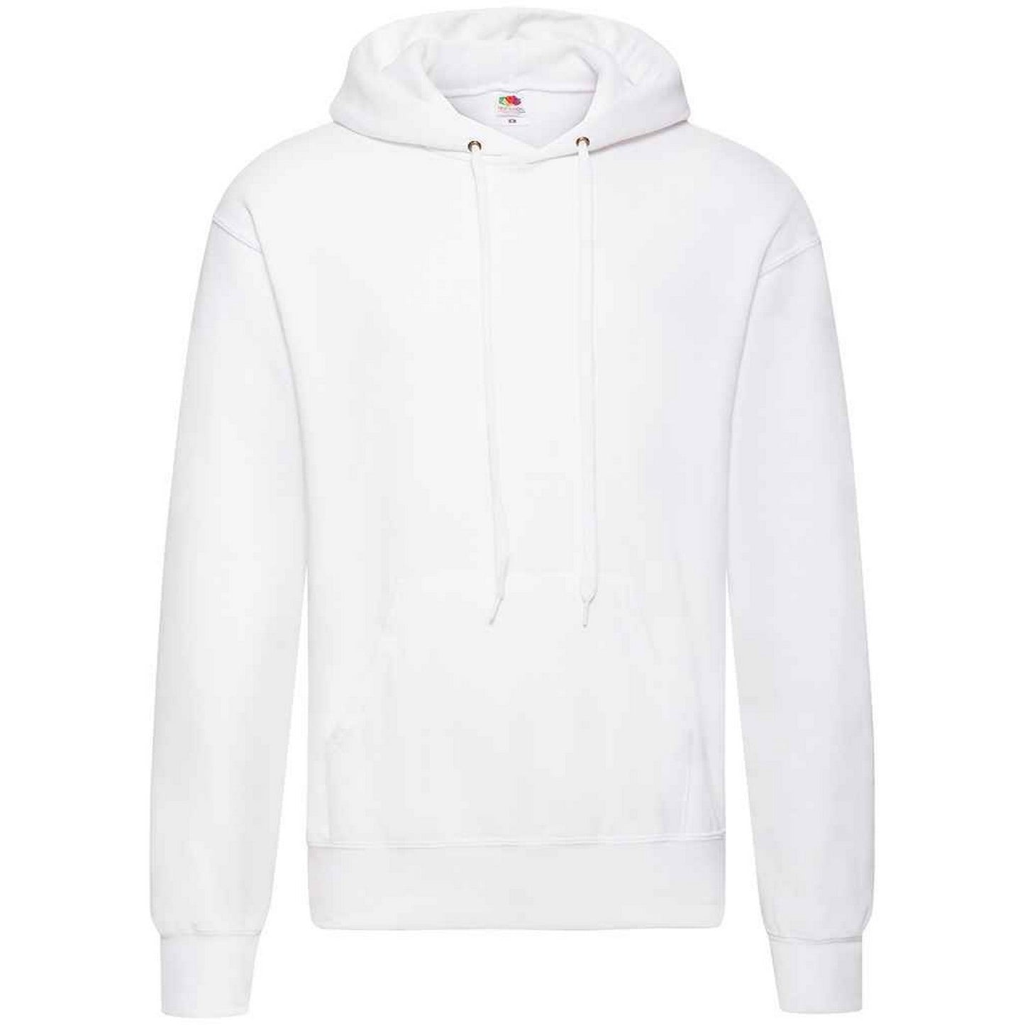 White - Front - Fruit of the Loom Mens Classic Heather Hooded Sweatshirt