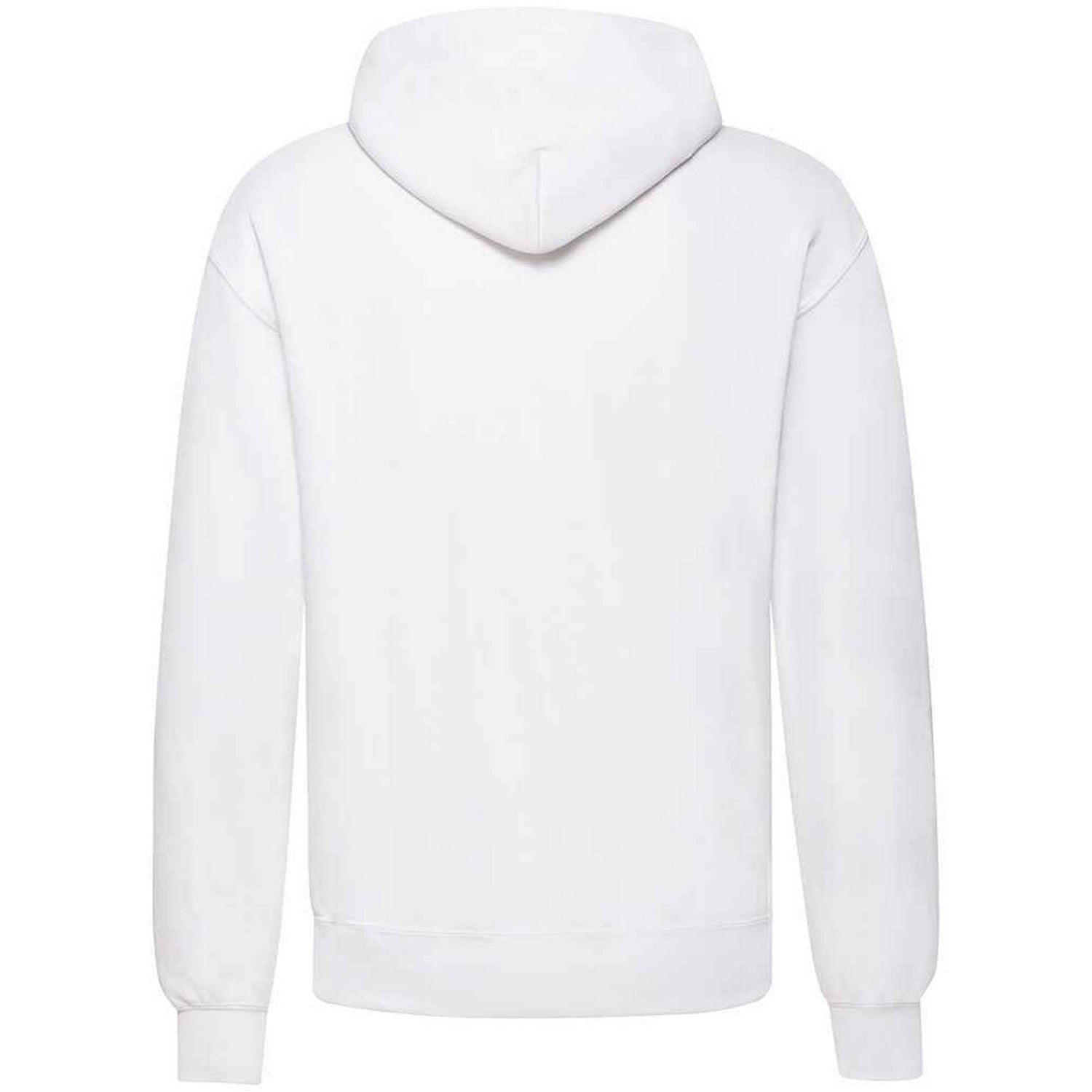 White - Back - Fruit of the Loom Mens Classic Heather Hooded Sweatshirt