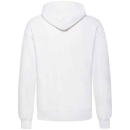 White - Back - Fruit of the Loom Mens Classic Heather Hooded Sweatshirt