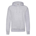 Heather Grey - Front - Fruit of the Loom Mens Classic Heather Hooded Sweatshirt