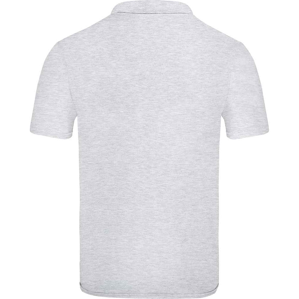 Heather Grey - Back - Fruit of the Loom Mens Original Pique Heather Polo Shirt