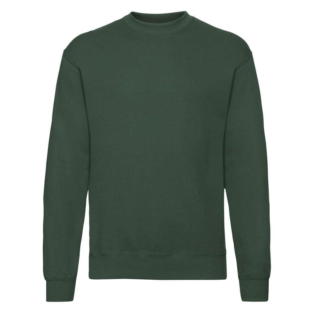 Bottle Green - Front - Fruit of the Loom Unisex Adult Classic Drop Shoulder Sweatshirt