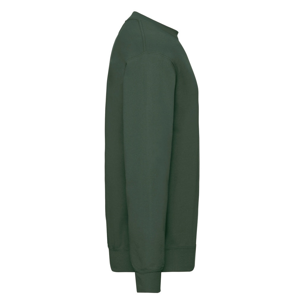 Bottle Green - Side - Fruit of the Loom Unisex Adult Classic Drop Shoulder Sweatshirt