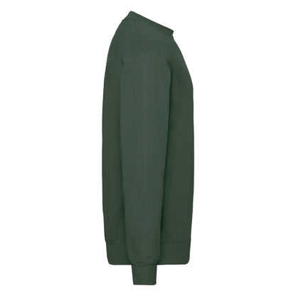 Bottle Green - Side - Fruit of the Loom Unisex Adult Classic Drop Shoulder Sweatshirt