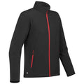 Black-Bright Red - Back - Stormtech Mens Orbiter Soft Shell Jacket