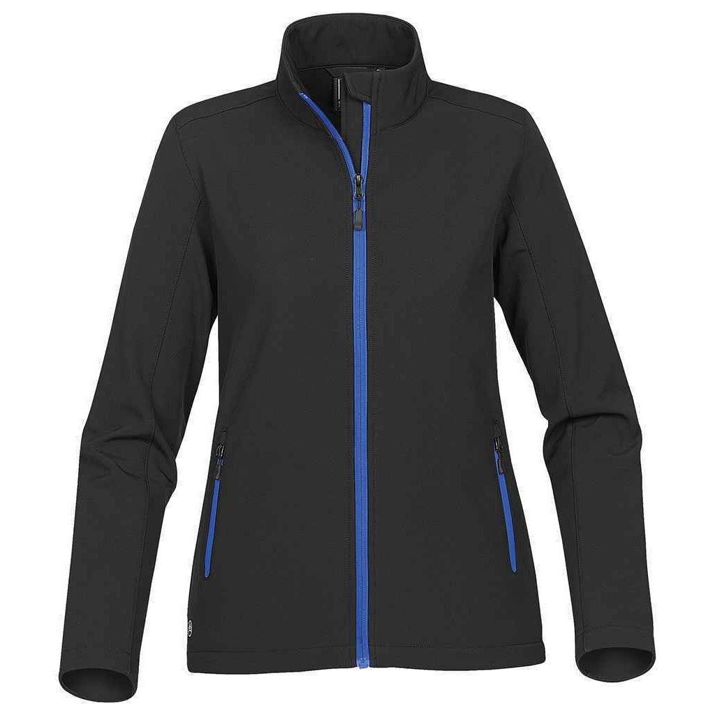 Black-Azure - Front - Stormtech Womens-Ladies Orbiter Soft Shell Jacket