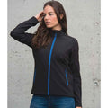 Black-Azure - Back - Stormtech Womens-Ladies Orbiter Soft Shell Jacket