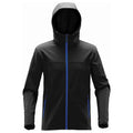 Black-Azure - Front - Stormtech Mens Orbiter Hooded Soft Shell Jacket