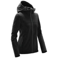 Black-Dolphin - Back - Stormtech Womens-Ladies Orbiter Hooded Soft Shell Jacket