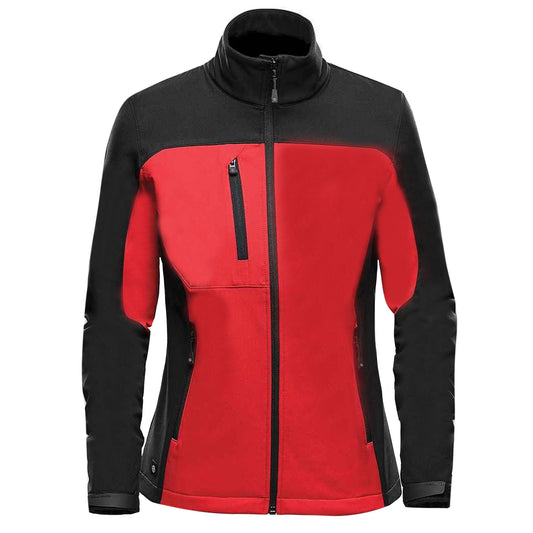 Bright Red-Black - Front - Stormtech Womens-Ladies Cascades Soft Shell Jacket