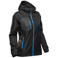 Black-Azure - Side - Stormtech Womens-Ladies Olympia Soft Shell Jacket