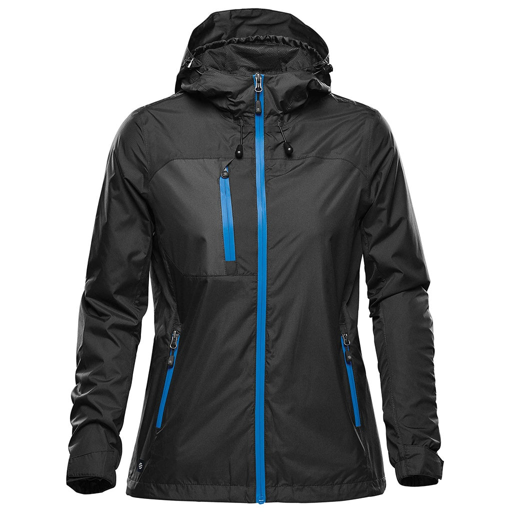 Black-Azure - Front - Stormtech Womens-Ladies Olympia Soft Shell Jacket